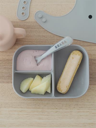 Bölmeli öğrenme yemek seti (4 Parça- Pembe bardak)
