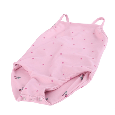 Çift Taraflı Çıtçıtlı Kız Çocuk  Mayo,Cherry