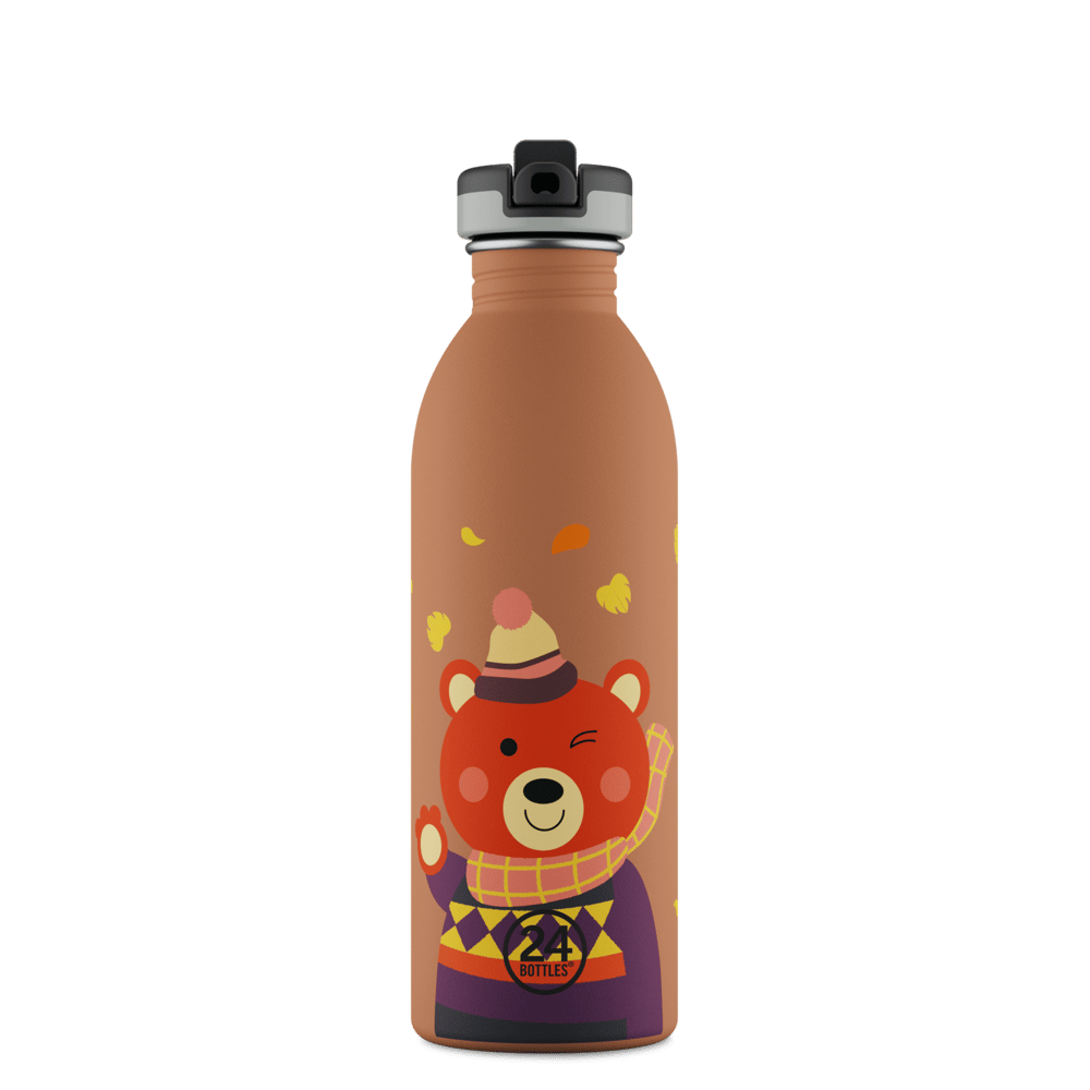 24Bottles Kids Bottle Paslanmaz Çelik Çocuk Su Matarası 500 ml, Sweet Bear