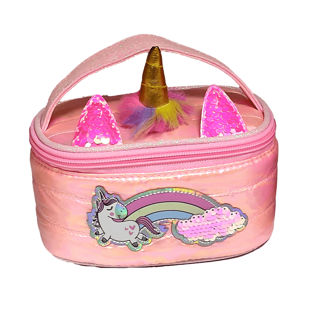 Puffer Unicorn Makyaj Çantası, Pembe