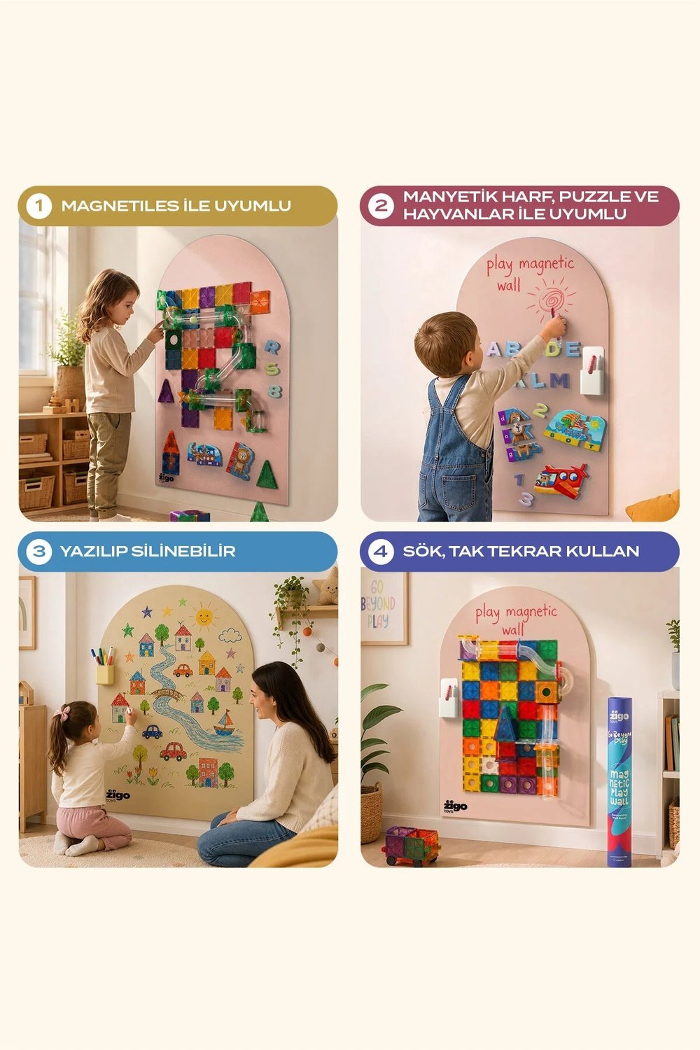 Zigo Toys Manyetik Duvar Panosu, Toprak
