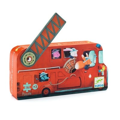 Djeco Djeco Dekoratif Puzzle 16 Parça - The Fire Truck Oyuncak