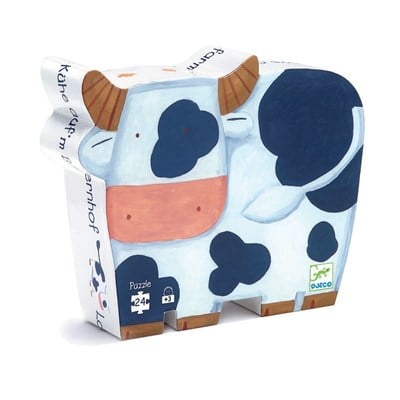 Djeco Dekoratif Puzzle 24 Parça, The Cows On The Farm