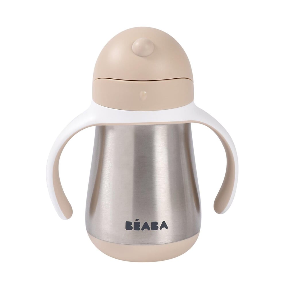 Beaba 250 ml Çelik Pipetli Suluk , Clay
