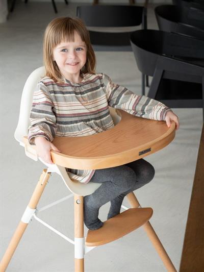 EVOLU 2 MAMA SANDALYESİ, NATUREL / BEYAZ + NATUREL TEPSİ