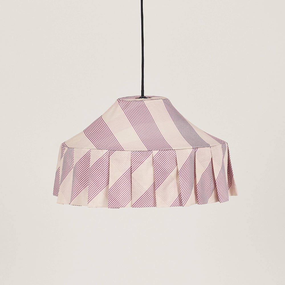 Nobodioz Nicole Aydınlatma Şapkası, 50cm çap, Lilac Diagonal Stripe