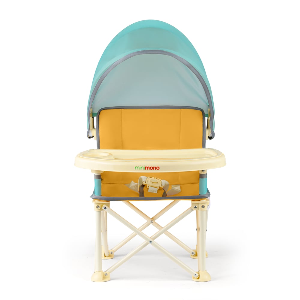 Minimono PlusUp Tenteli Portatif  Mama Sandalyesi, Sarı & Yeşil