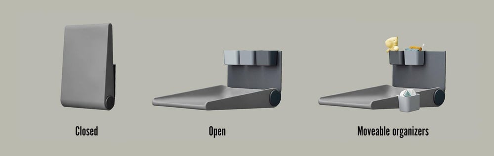 Leander Wally™ Alt Değiştirme Ünitesi, Dusty grey