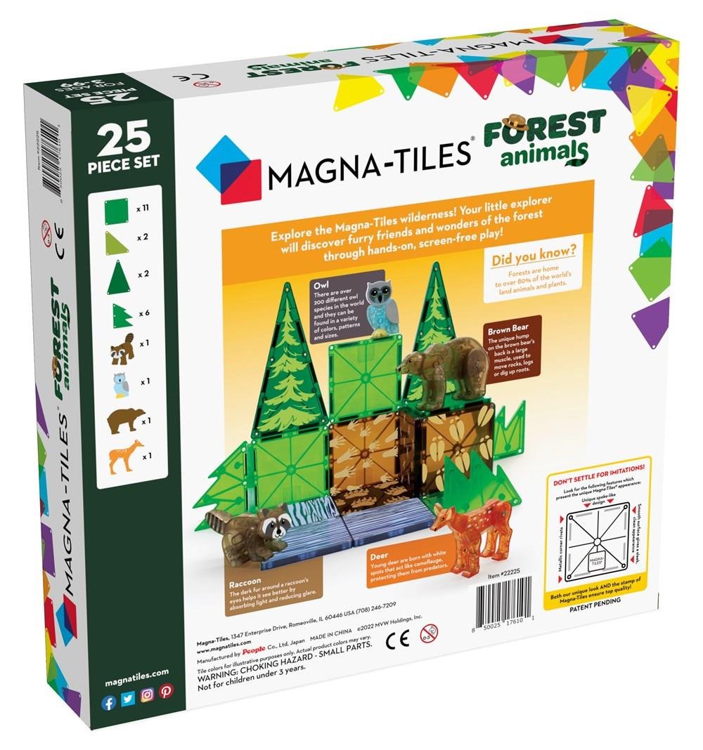 MAGNA-TILES® - Orman Hayvanları Manyetik Bloklar - 25 Parça