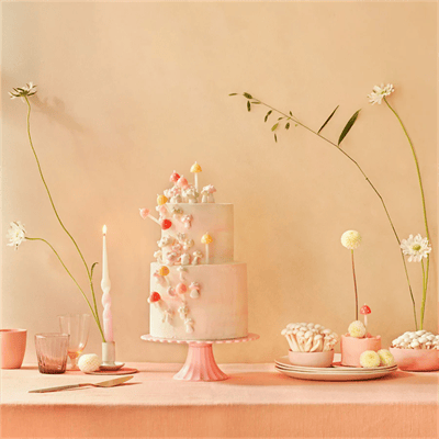 Meri Meri -  Rainbow Twisted Dipped Candles - Gökkuşağı Renkler Kıvrımlı Masa Mumları (8li)
