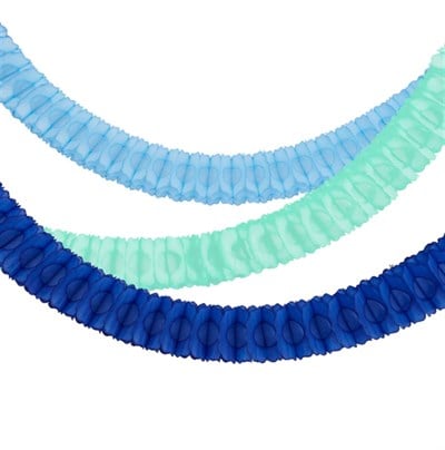 Meri Meri - 3 Blue Honeycomb Garlands - Mavi Petek Asılan Süsler - 3lü