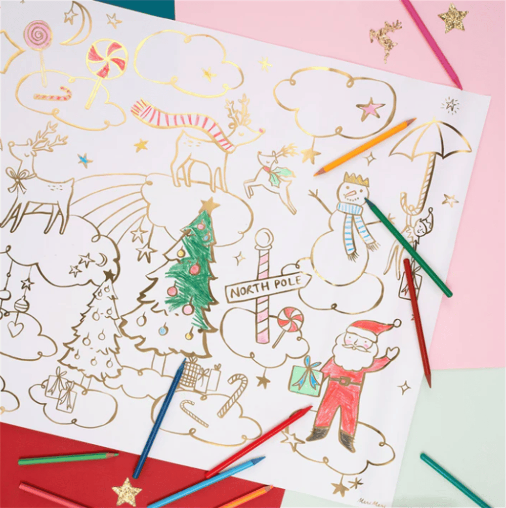 Meri Meri - Christmas Colouring Posters - Yeni Yıl Boyama Posterleri - 2li