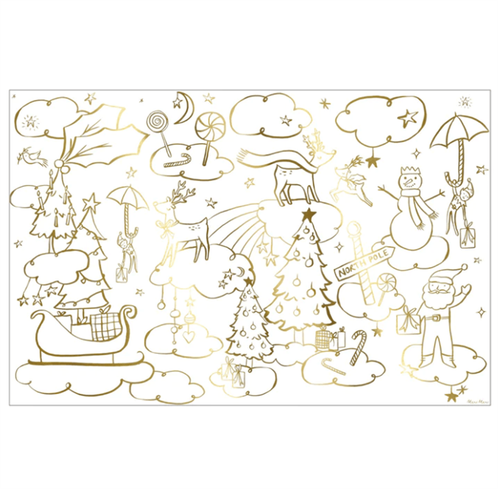 Meri Meri - Christmas Colouring Posters - Yeni Yıl Boyama Posterleri - 2li