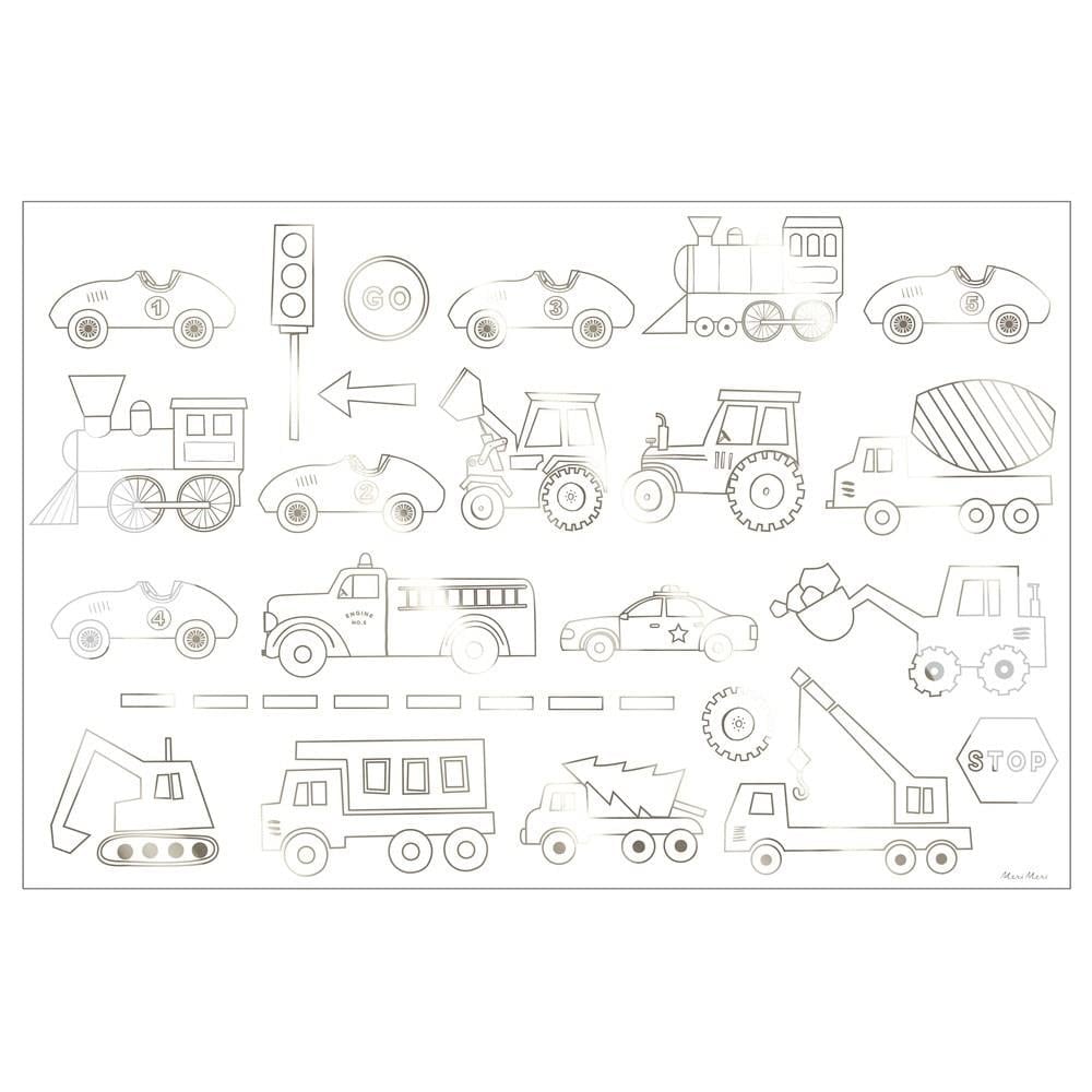 Meri Meri - Construction Colouring Posters - İnşaat Boyamalı Poster