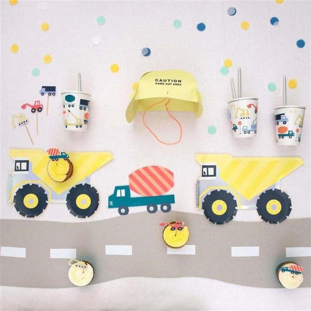Meri Meri - Construction Cups - İnşaat Bardaklar - 8Li