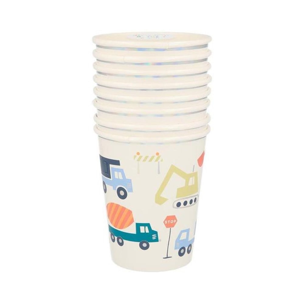 Meri Meri - Construction Cups - İnşaat Bardaklar - 8Li