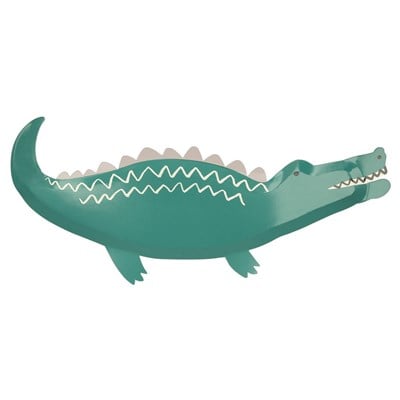 Meri Meri - Crocodile Plates - Timsah Tabaklar - 8li