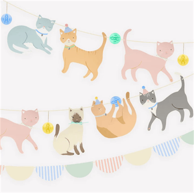 Meri Meri - Cute Kittens Garland - Yavru Kediler Asılan Süs