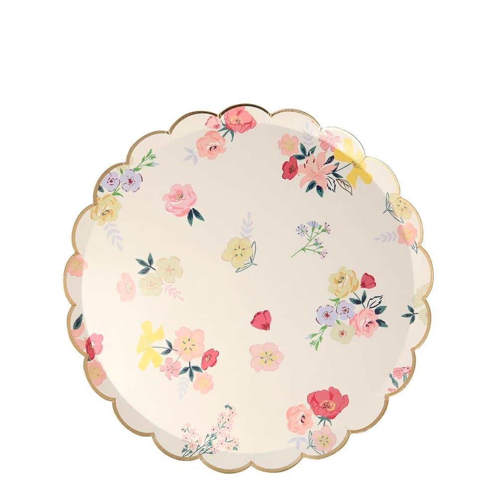 Meri Meri - English Garden Plates - English Garden Tabak - S - 8li