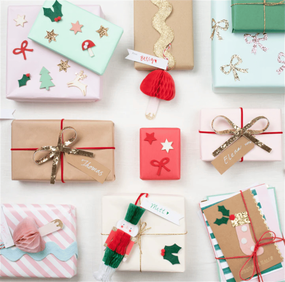 Meri Meri - Felt Christmas Icon Stickers - Yeni Yıl Motifli Çıkartmalar (4lü)