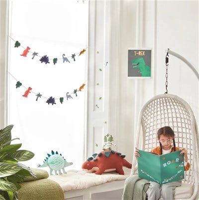 Meri Meri - Felt Dinasour Garland - Keçe Dinozor Asılan Süs