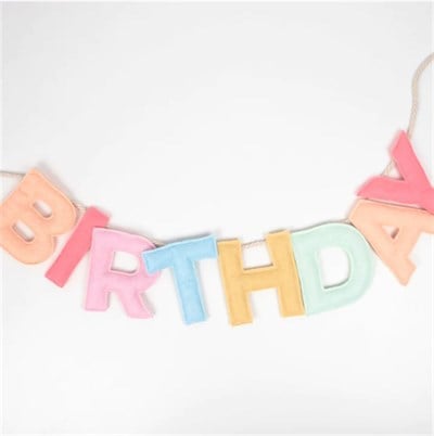 Meri Meri - Fely Happy Birthday Garland - Keçe Happy Birthday Asılan Süs