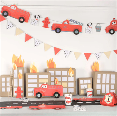 Meri Meri - Fire Truck Cups - İtfaiye Bardaklar - 8li