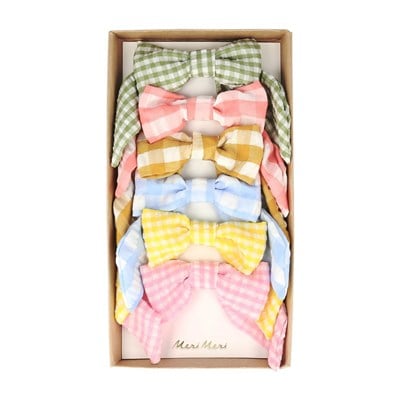 Meri Meri - Gingham Hair Bows - Pötikareli Saç Aksesuarı