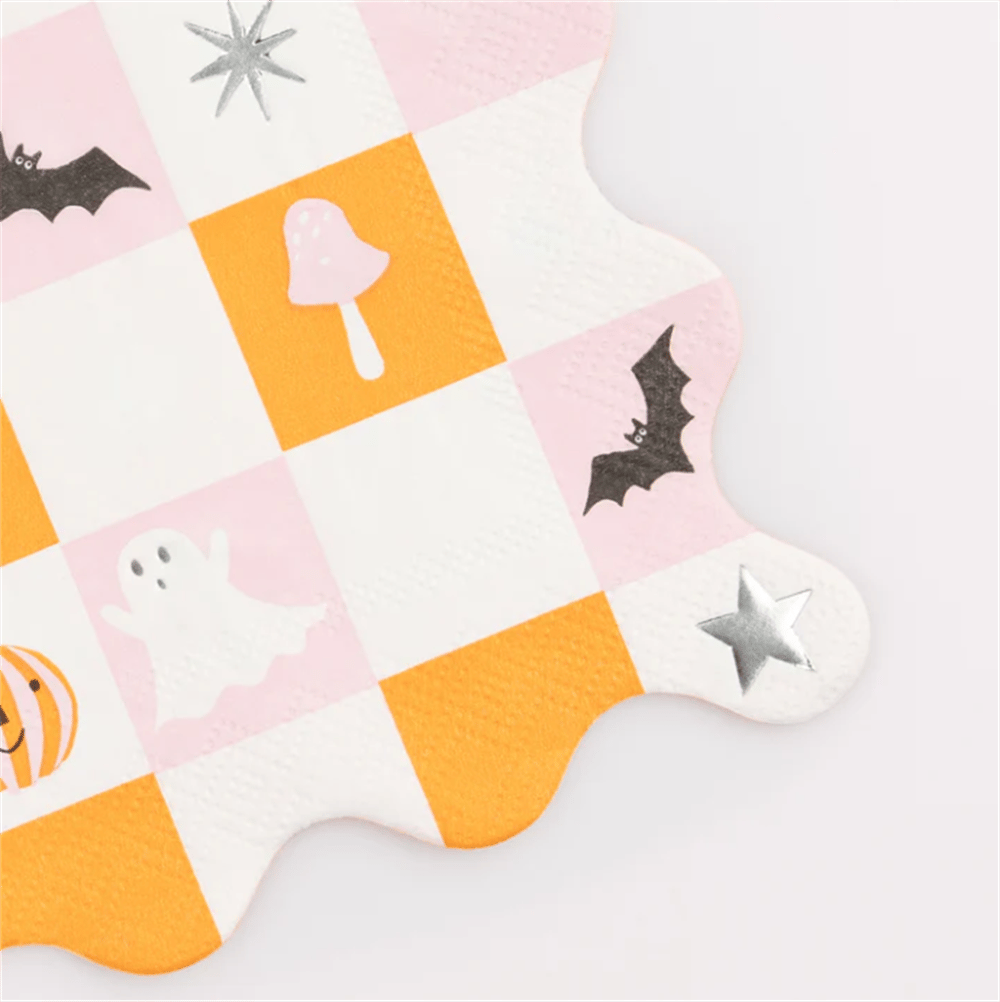 Meri Meri - Groovy Halloween Icon Large Napkins - Cadılar Bayramı Karakterli Peçeteler (L) (16Lı)