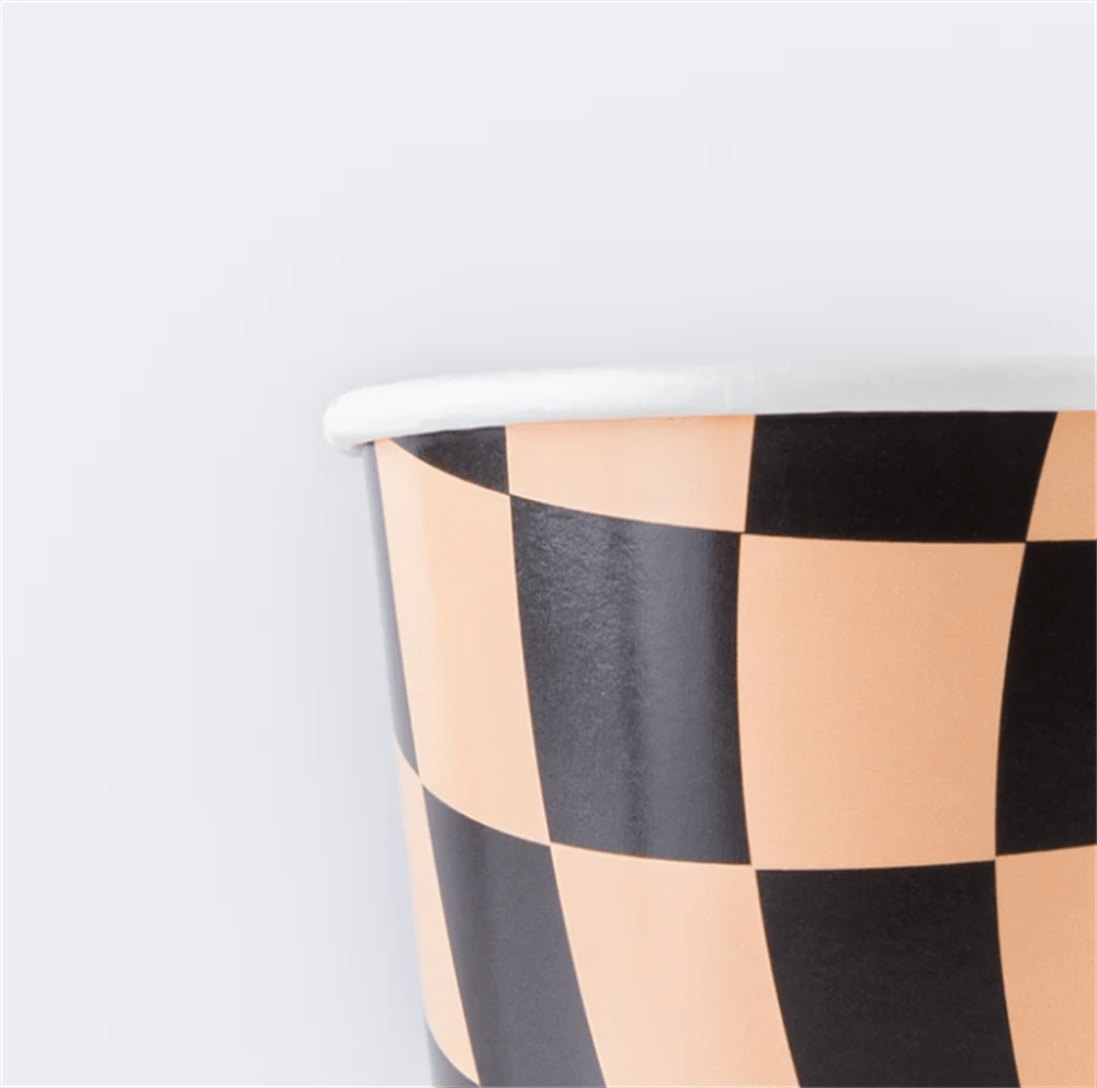 Meri Meri - Halloween Checker Cups - Cadılar Bayramı Damalı Bardaklar (8Li)