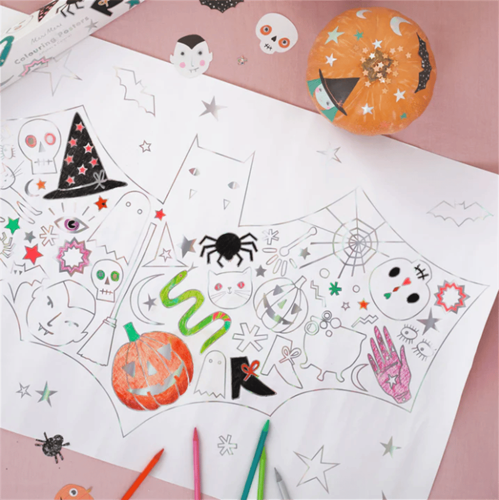 Meri Meri - Halloween Colouring Posters - Cadılar Bayramı Boyama Posterleri (2Li)