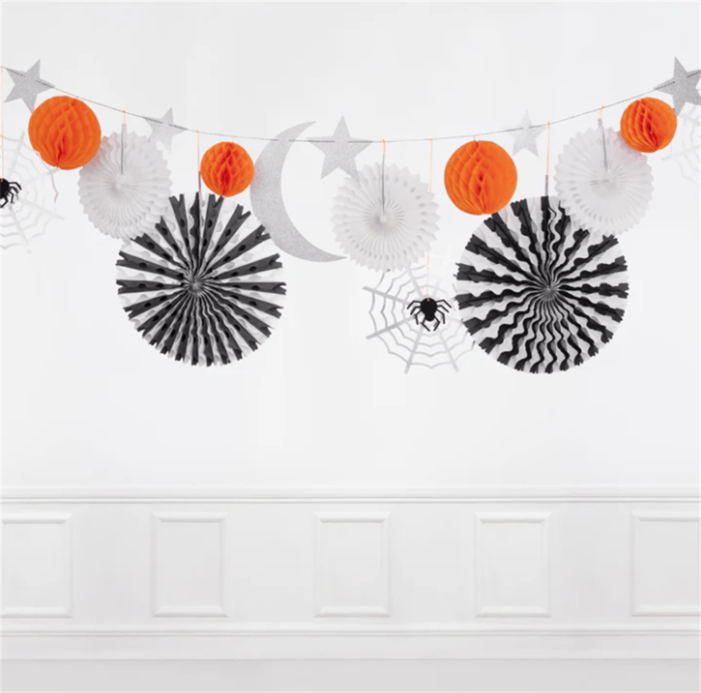 Meri Meri - Halloween Honeycomb Shapes Garland - Halloween Asılan Süs