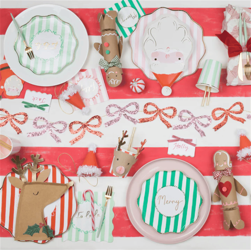 Meri Meri - Jolly Christmas Santa Plates - Noel Baba Tabaklar (8li)