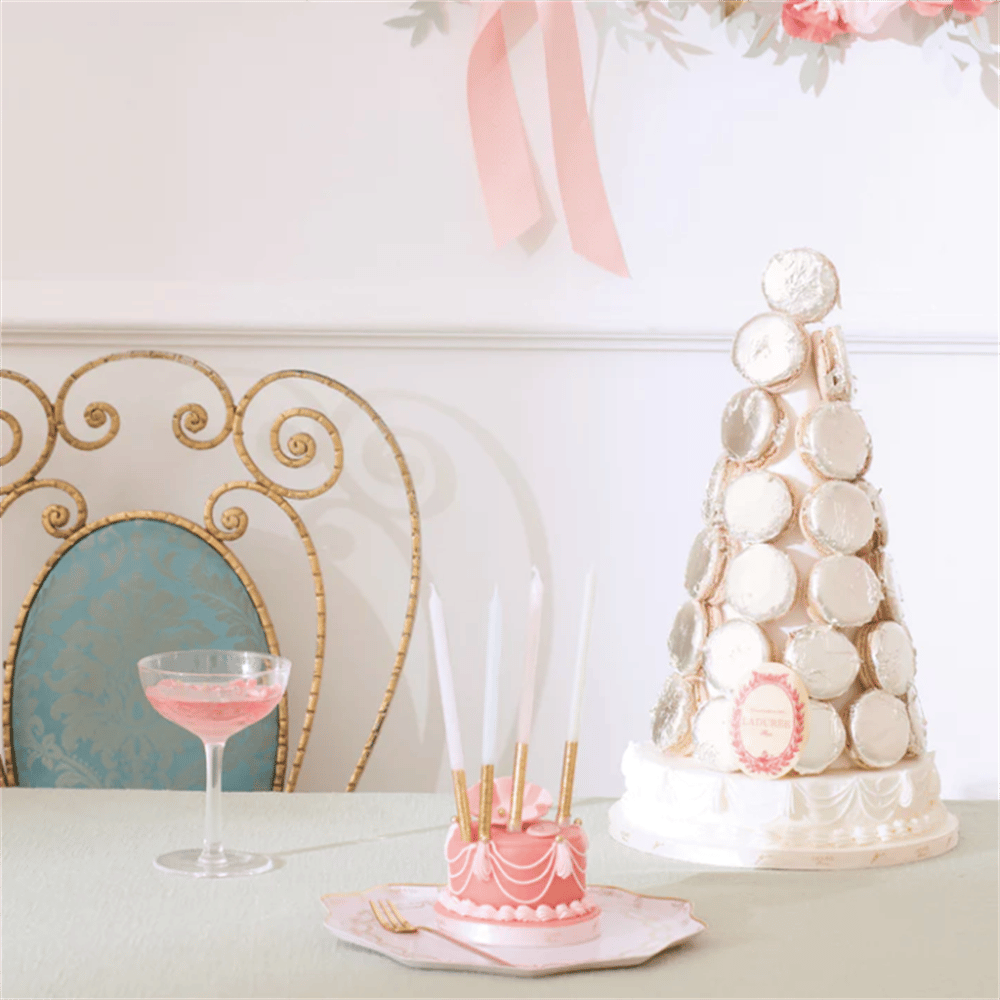 Meri Meri - Ladurée Paris Gold Leaf Candles - Laduree Paris Altın Detaylı Mumlar (16lı)