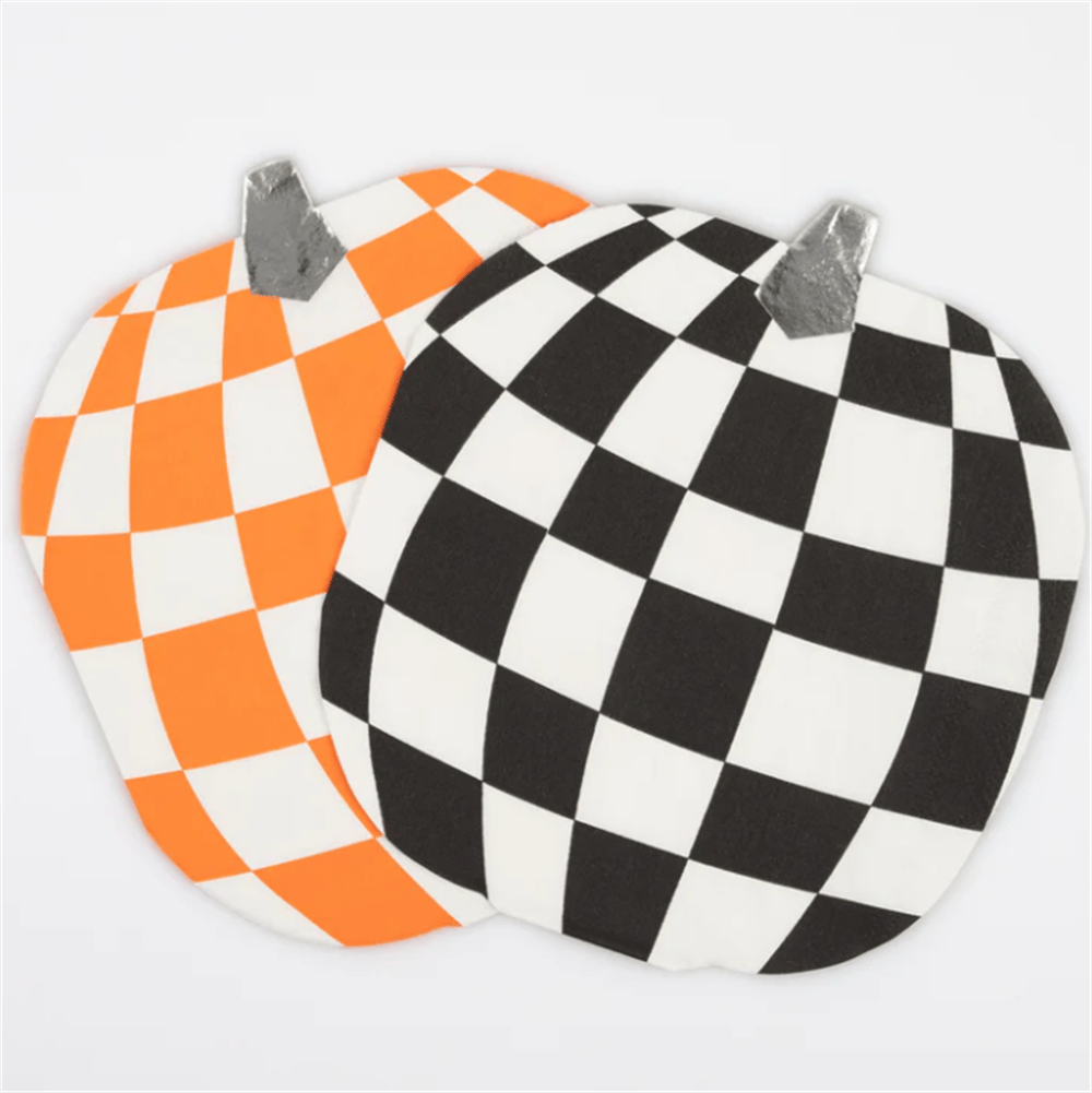 Meri Meri - Mod Pattern Pumpkin Napkins - Modern Desenli Balkabağı Peçeteler (16lı)