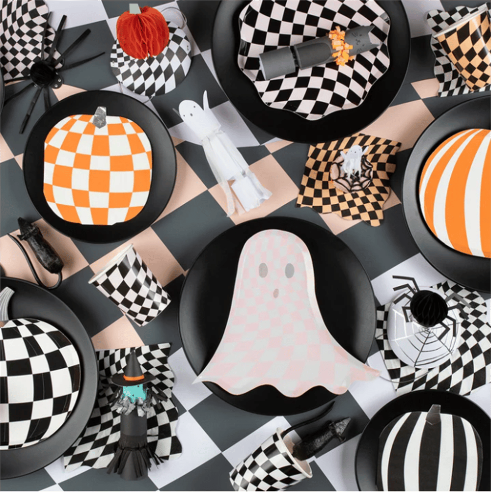 Meri Meri - Mod Pattern Pumpkin Napkins - Modern Desenli Balkabağı Peçeteler (16lı)