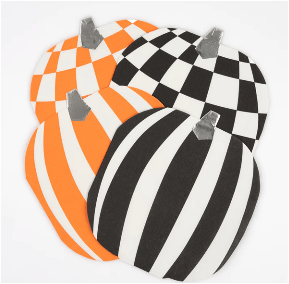 Meri Meri - Mod Pattern Pumpkin Napkins - Modern Desenli Balkabağı Peçeteler (16lı)