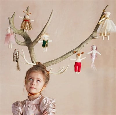 Meri Meri - Mrs Reindeer Tree Decorations - Bayan Ren Geyiği Ağaç Süsü