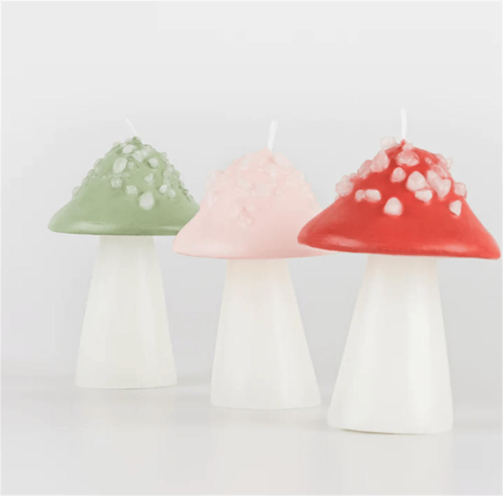 Meri Meri - Mushroom Candles - Mantar Mumlar (3Lü)