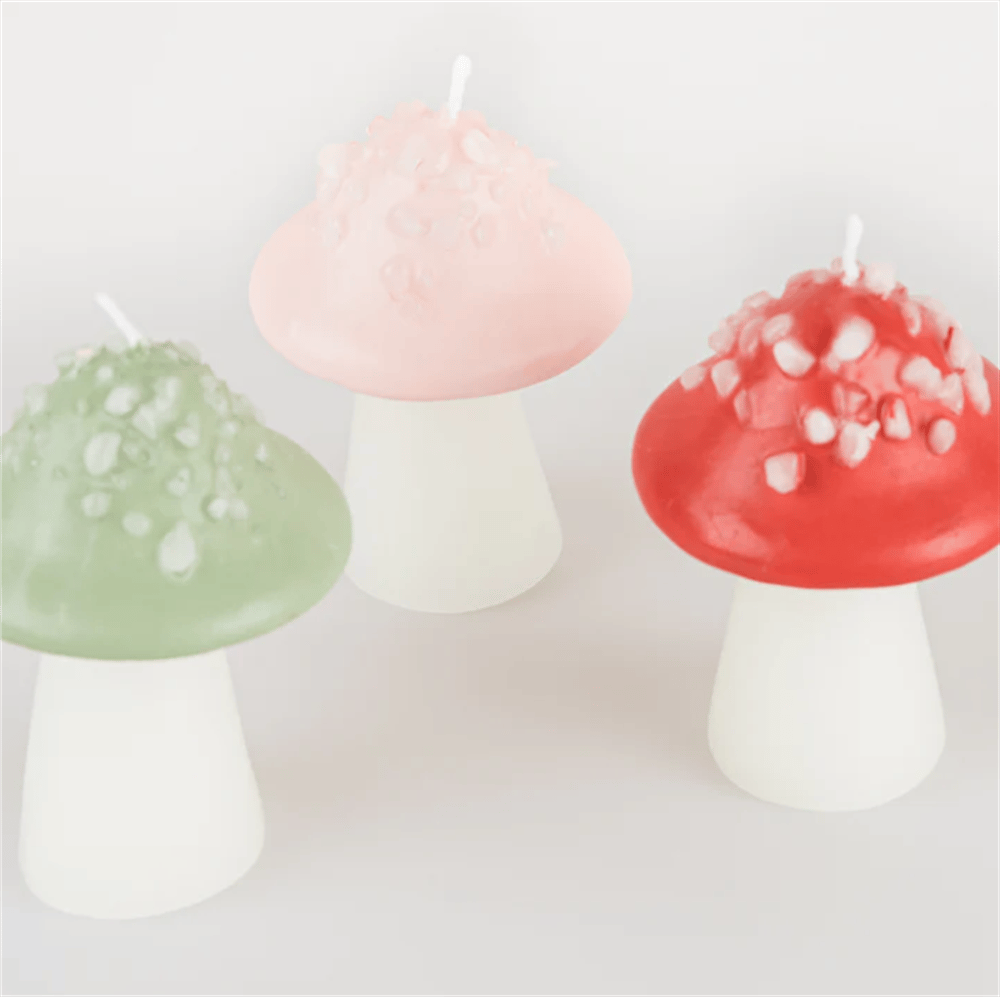 Meri Meri - Mushroom Candles - Mantar Mumlar (3Lü)