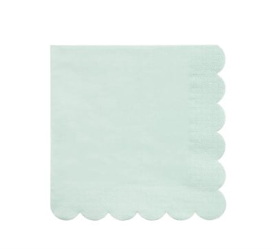 Meri Meri - Pale Mint Large Napkin - Soluk Nane Yeşili Peçeteler - 20li
