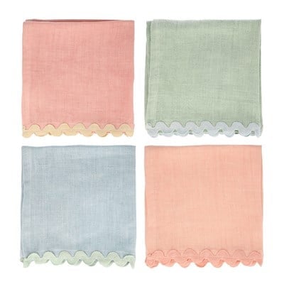 Meri Meri - Pastel Cloth Napkins - Pastel Renk Kumaş Peçeteler - 4lü