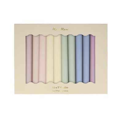 Meri Meri - Pastel Taper Candles - Pastel Masa Mumları (12Li)