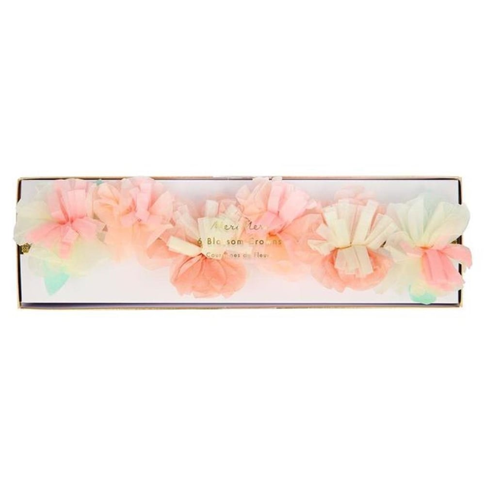 Meri Meri - Pink Blossom Crowns - Pembe Çiçekli Taçlar