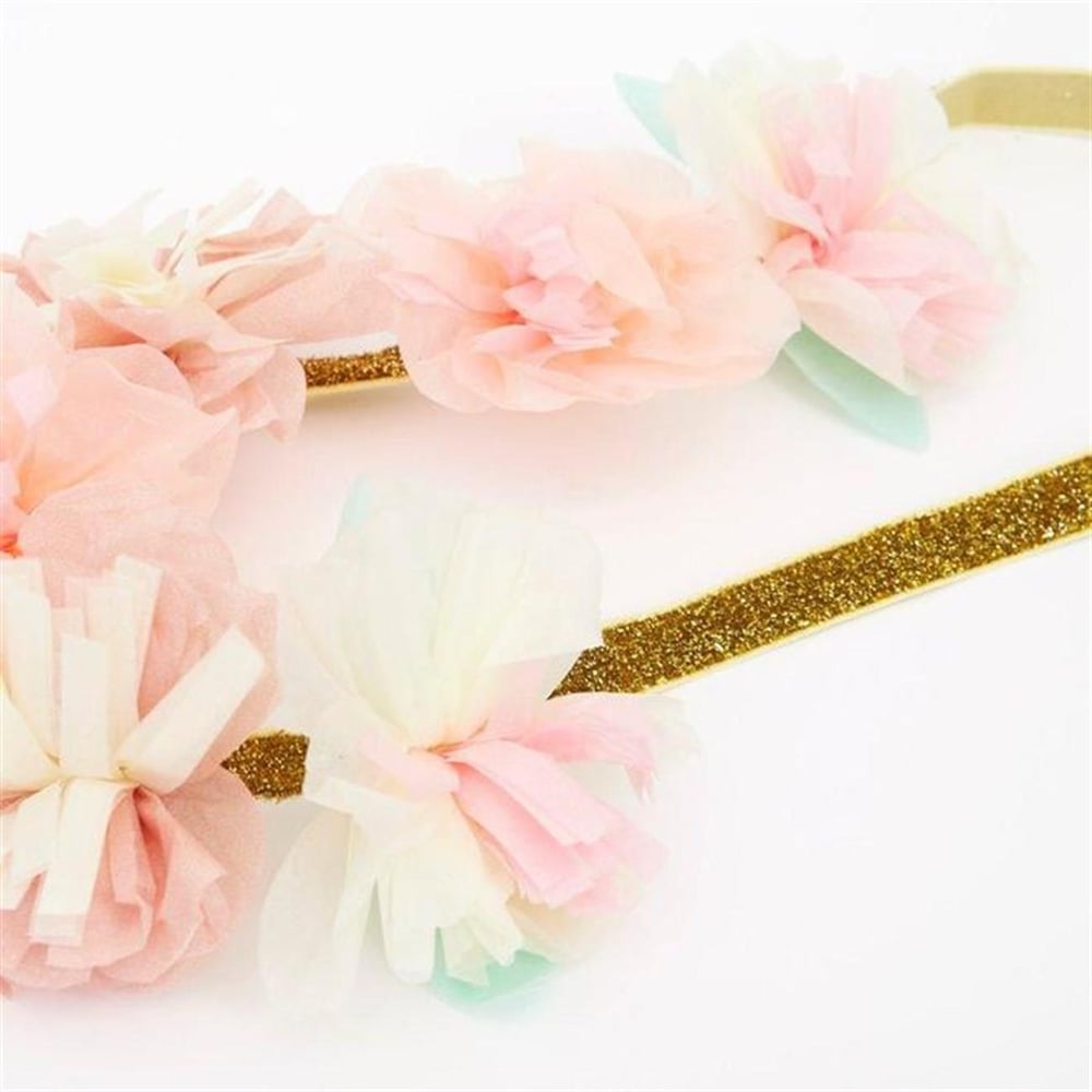 Meri Meri - Pink Blossom Crowns - Pembe Çiçekli Taçlar
