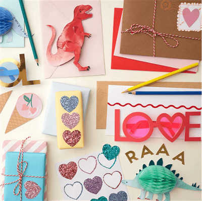 Meri Meri - Rainbow Glitter Heart Stickers - Parıltılı Kalp Çıkartmalar