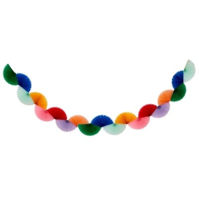Meri Meri - Rainbow Honeycomb Fan Garland - Gökkuşağı Petekli Yelpaze Asılan Süs