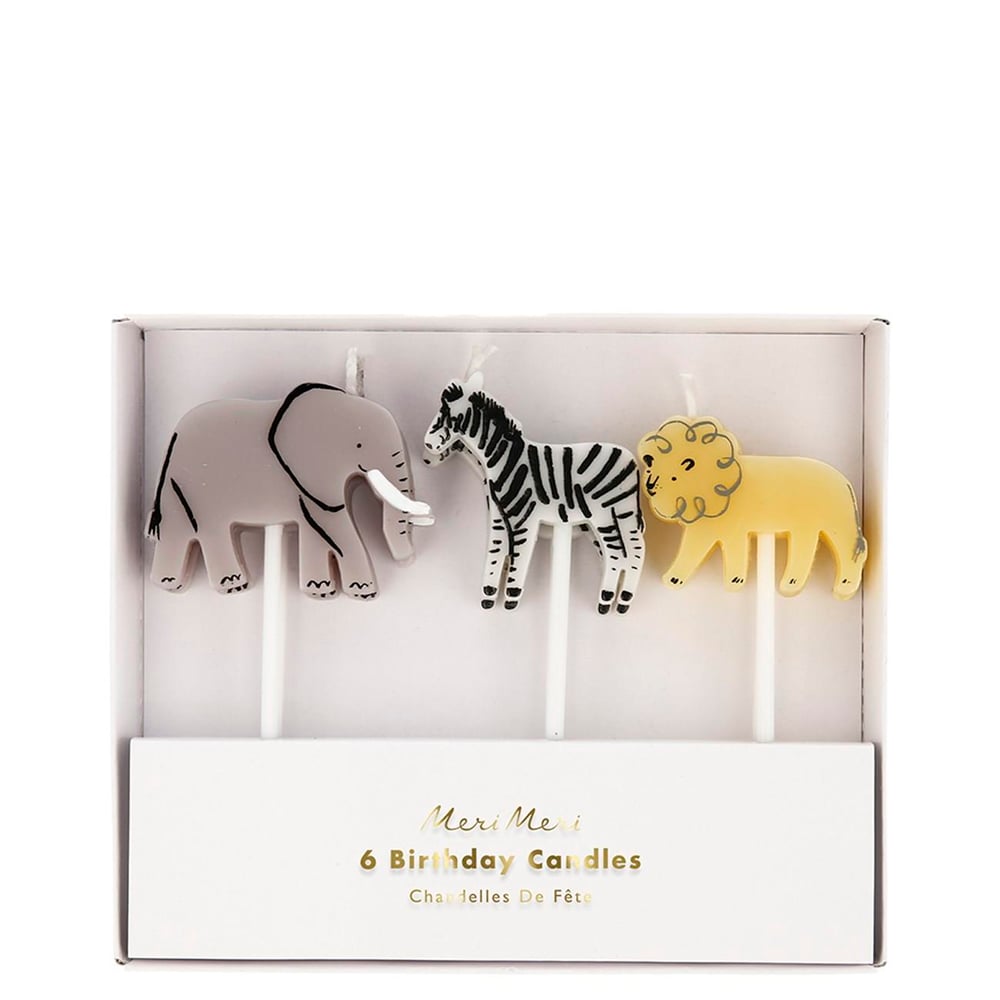 Meri Meri - Safari Candles - Safari Mum - 6Lı