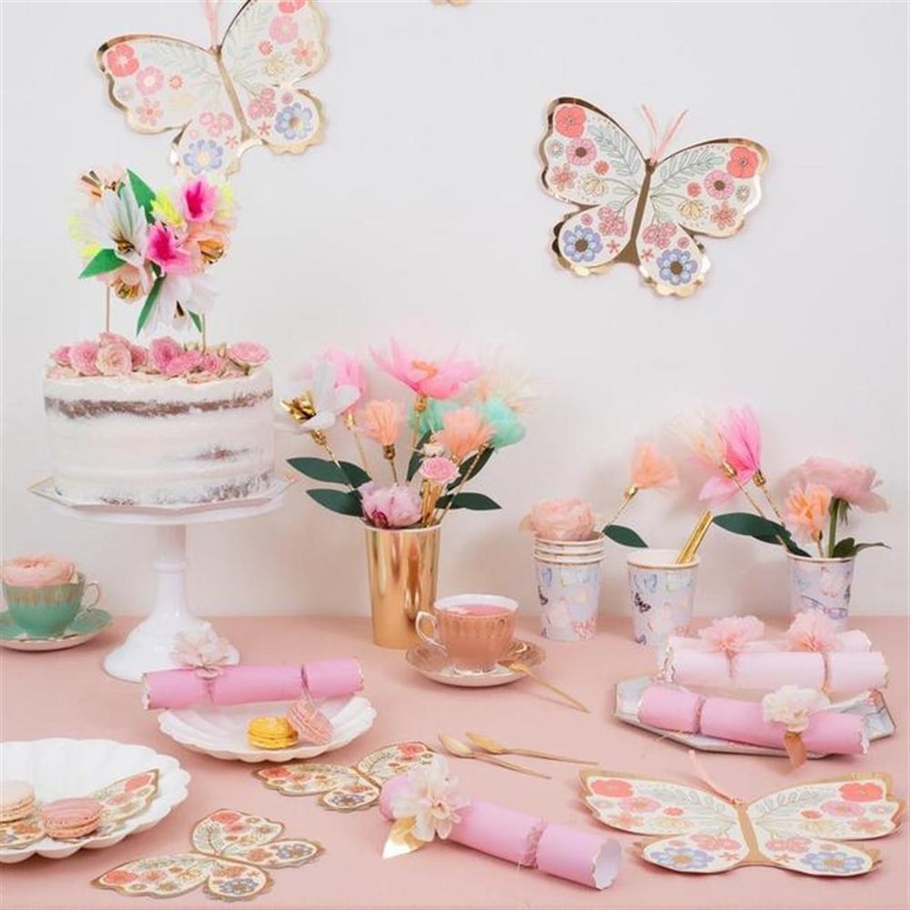 Meri Meri - Tissue Floral Crackers - Çiçekli Sürpriz Toplar