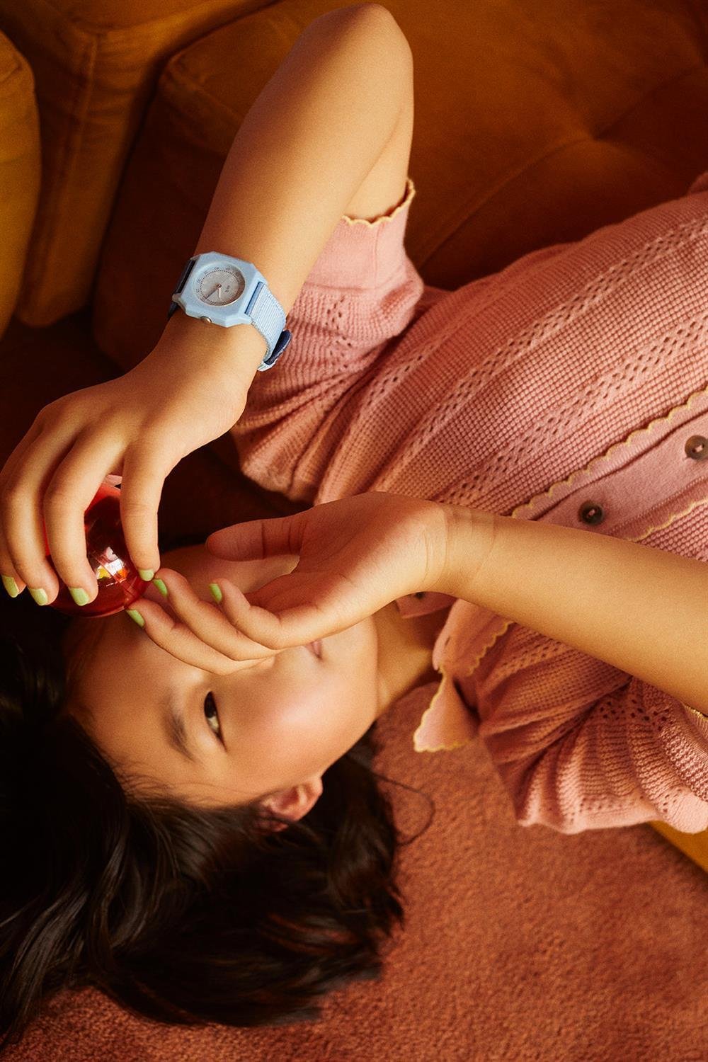 Mini Kyomo - Blue Cotton Candy Watch - Mavi Pamuk Şeker Kol Saati